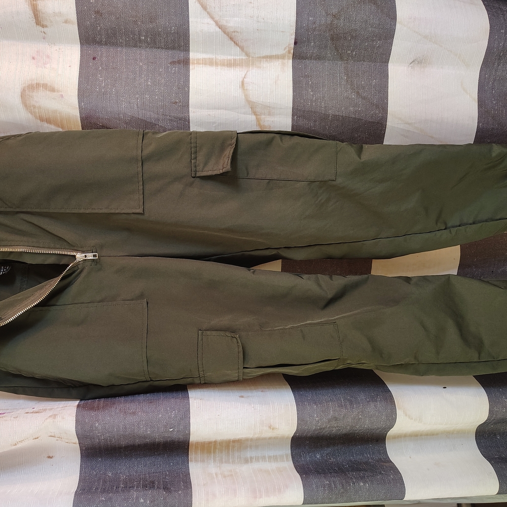 Olive Green Cargo Pants with Pockets